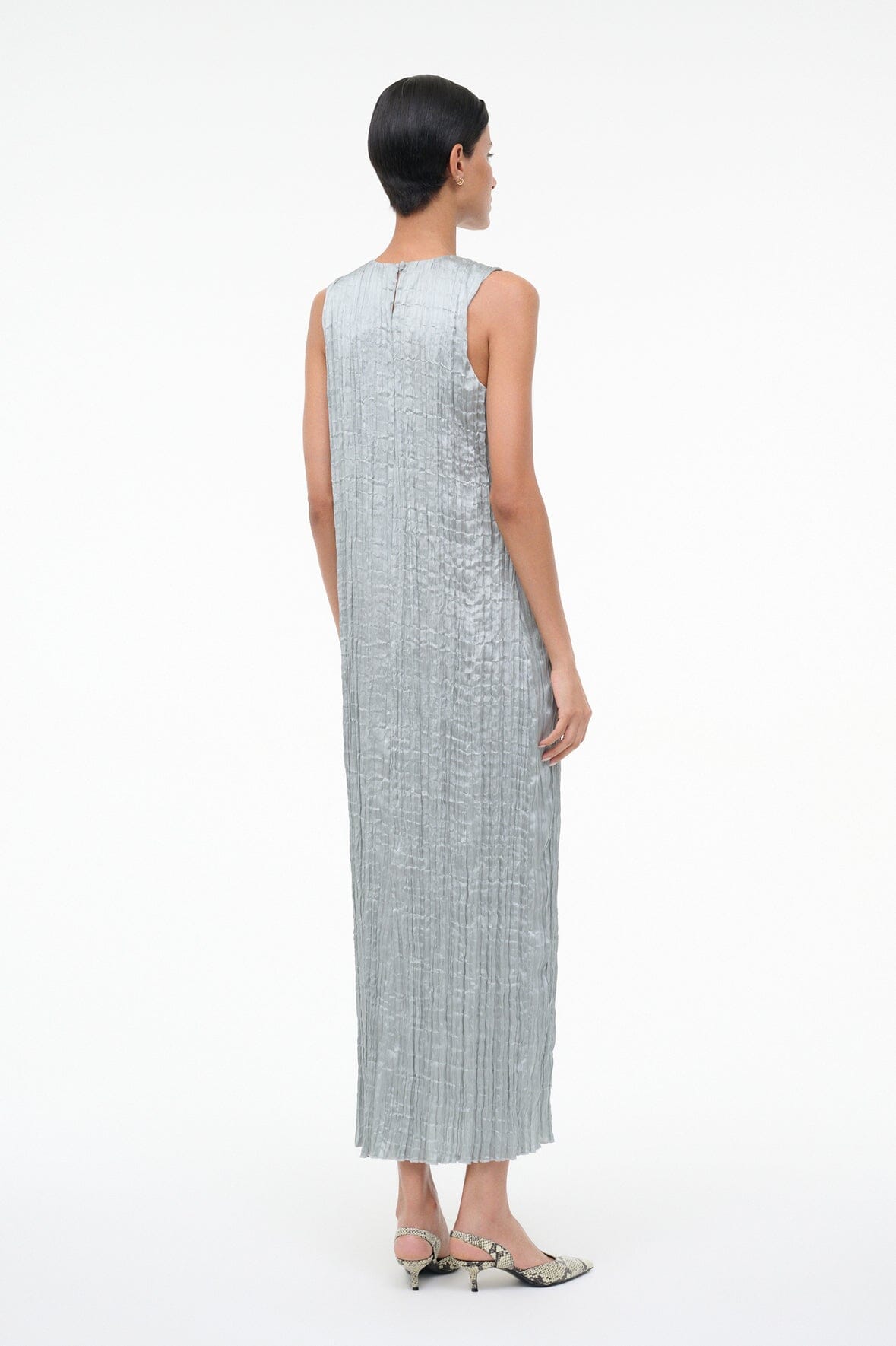 MIZU DRESS | SILVER SAGE PLISSE