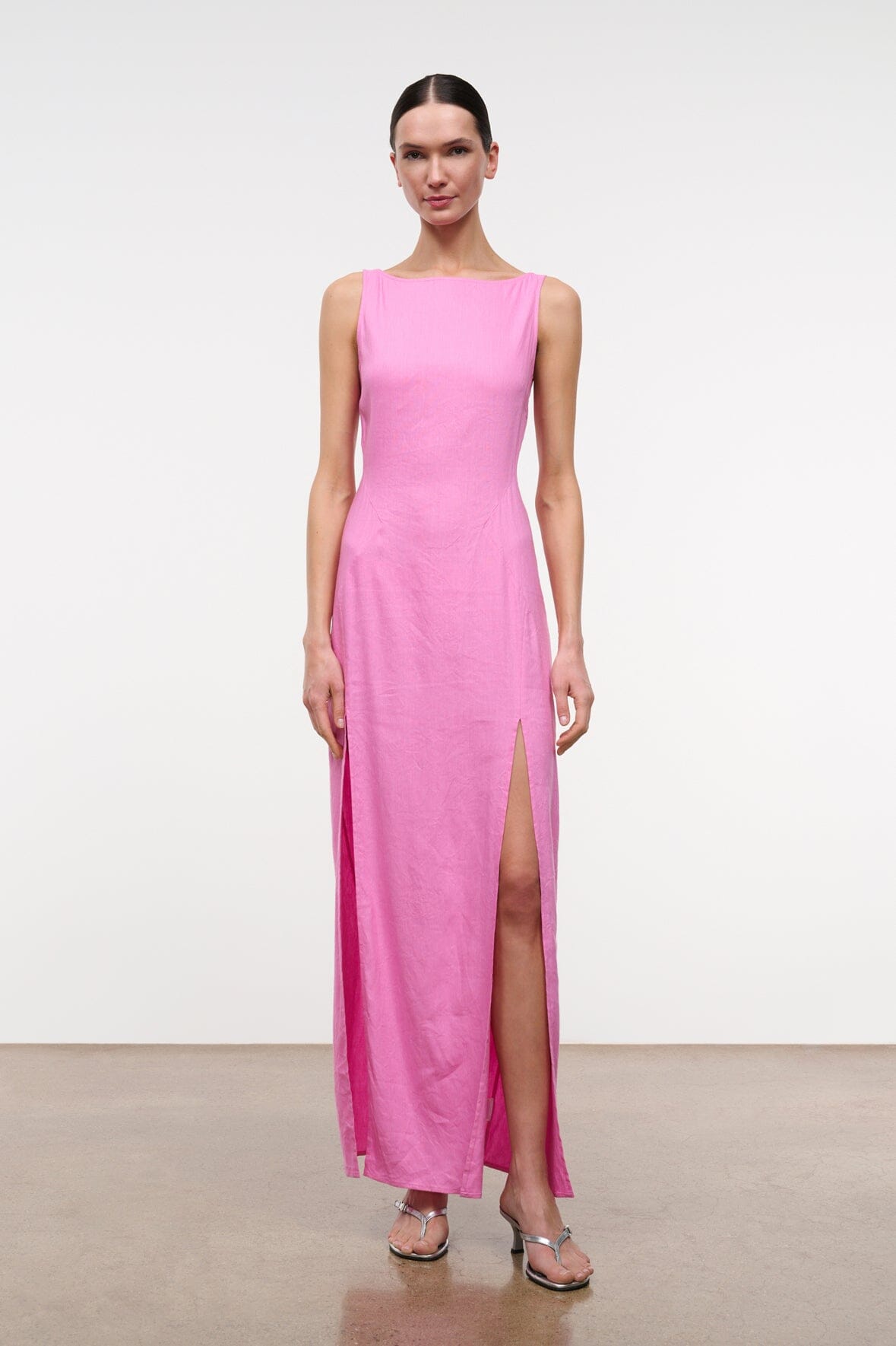 COSTA LINEN DRESS | ORCHID