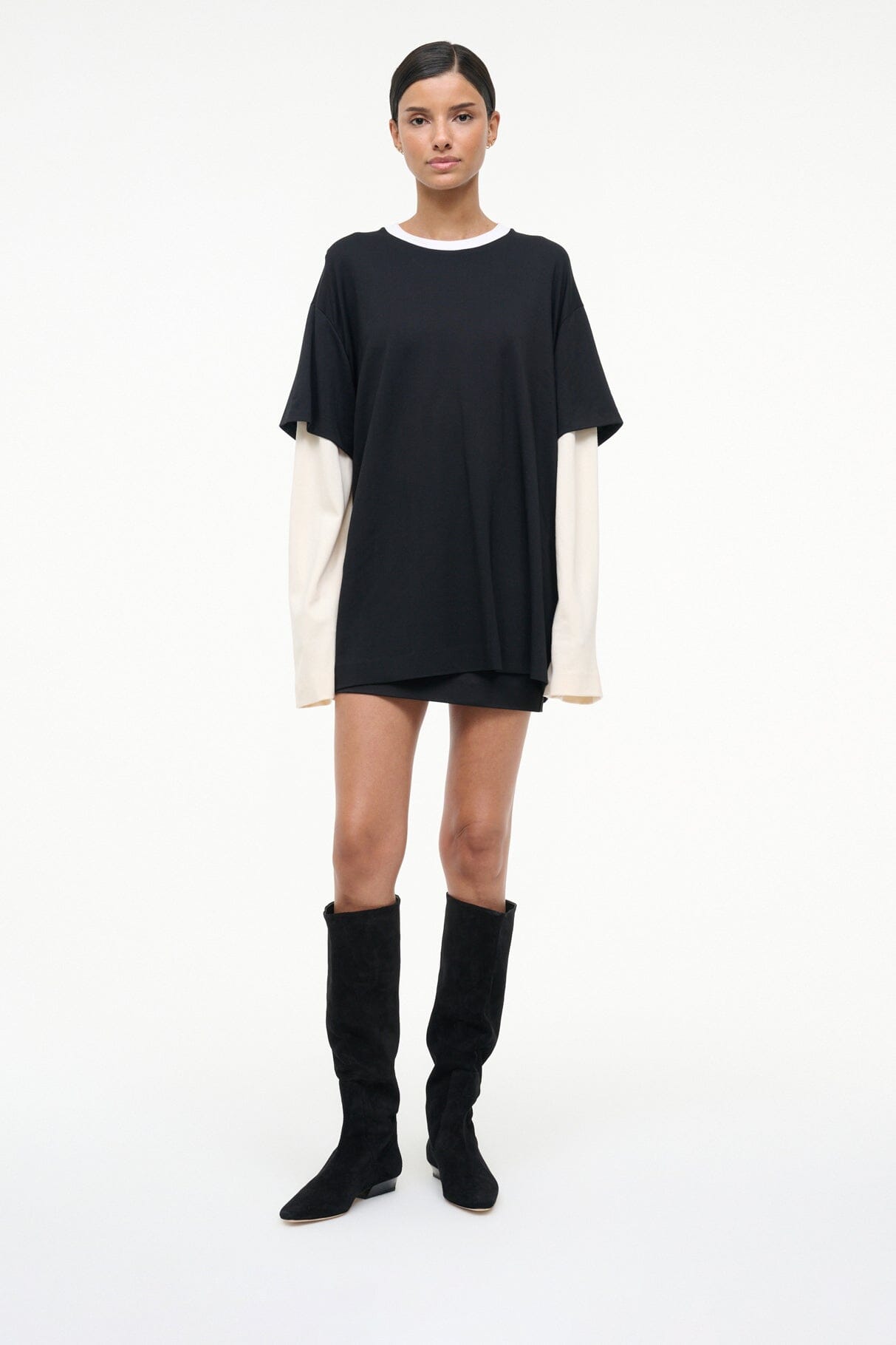 WALLY FLAT BOOT | BLACK SUEDE