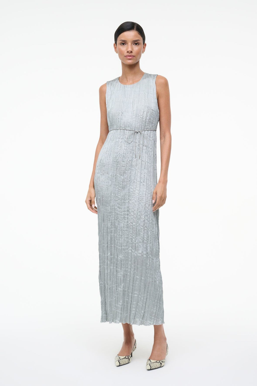 MIZU DRESS | SILVER SAGE PLISSE