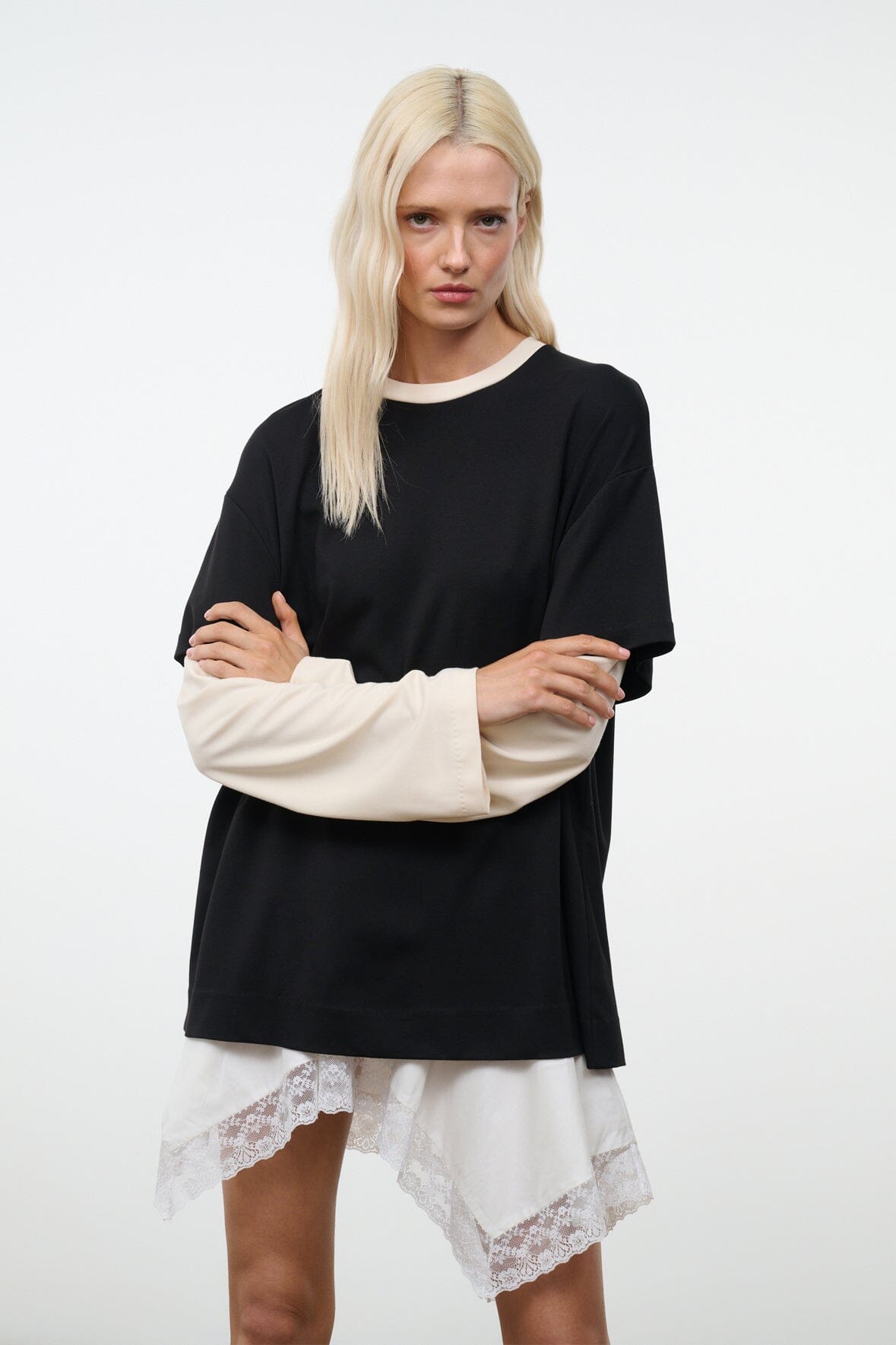 WILLIAM TEE | BLACK ECRU