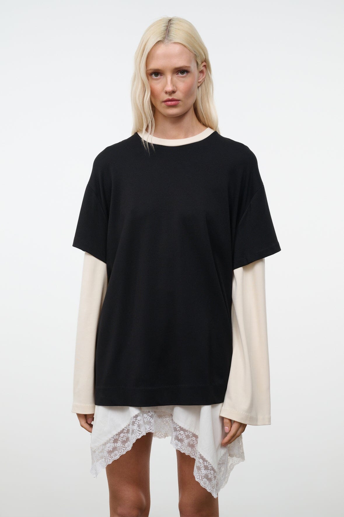 WILLIAM TEE | BLACK ECRU