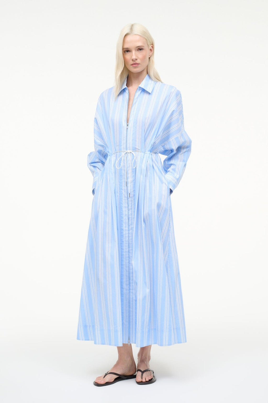 CHI MIDI DRESS | VENTURA STRIPE