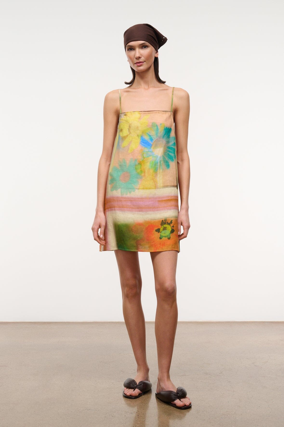 LAURA LINEN MINI DRESS | SUPERBLOOM SCARF