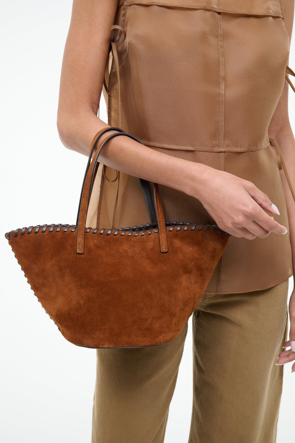 CARO BUCKET BAG | TABAC SUEDE ESPRESSO