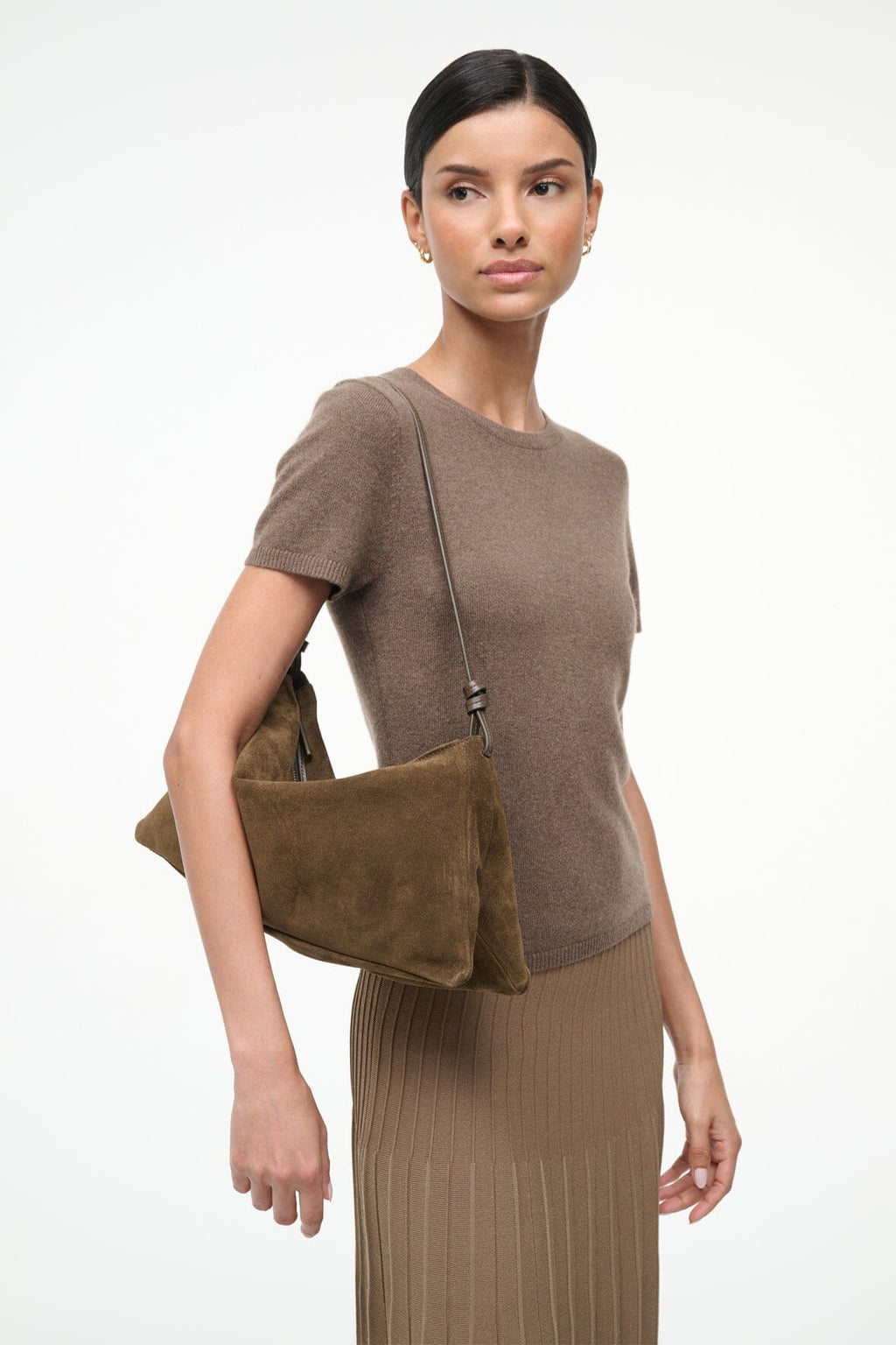 WALLY SHOULDER BAG | TRUFFLE SUEDE