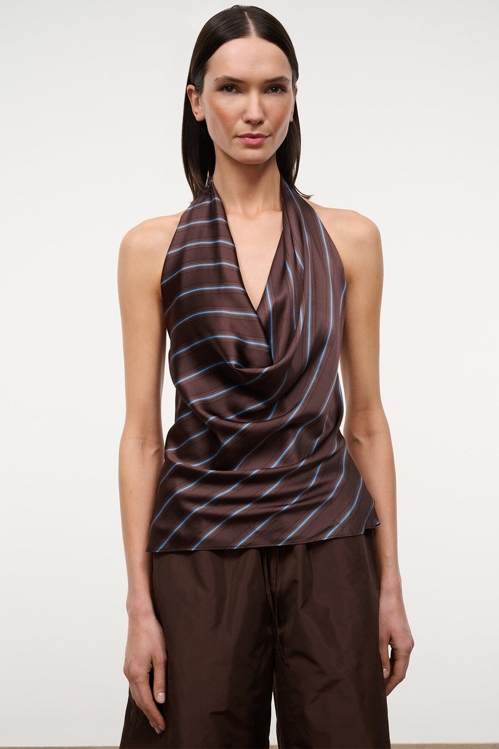 LIORA SILK TOP | REDONDO STRIPE