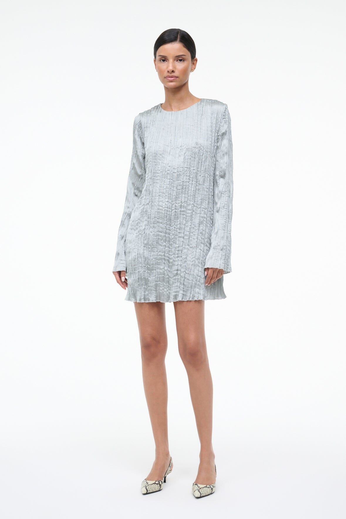 KONA DRESS | SILVER SAGE PLISSE