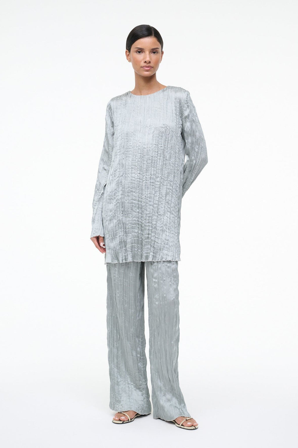 KONA DRESS | SILVER SAGE PLISSE