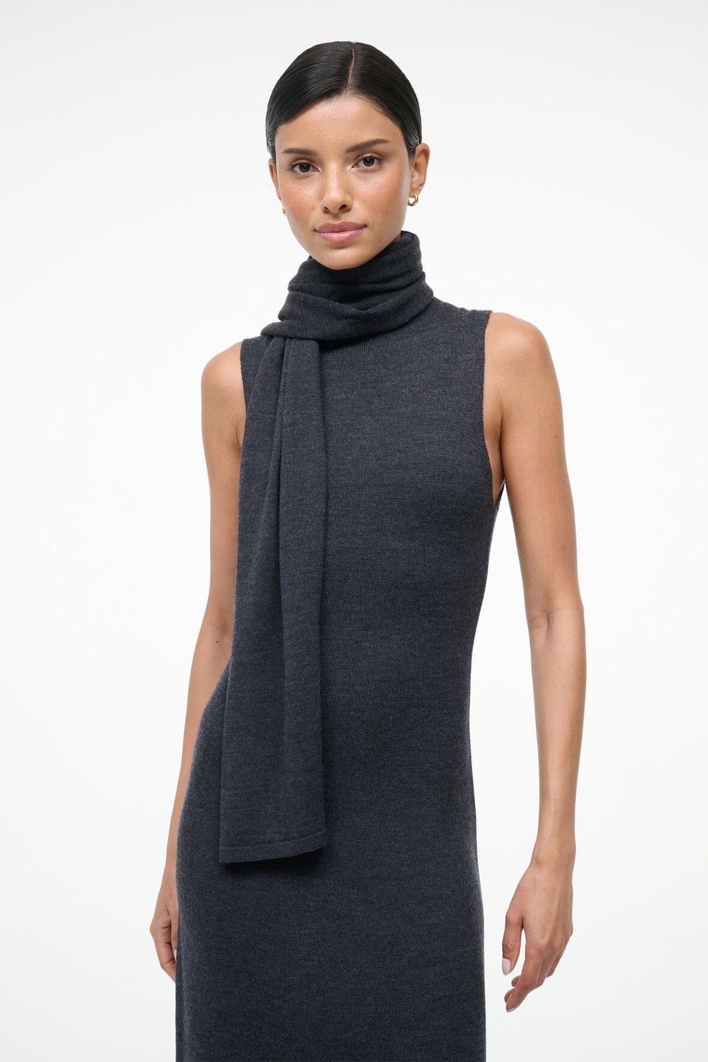 CANAL MIDI DRESS | CHARCOAL