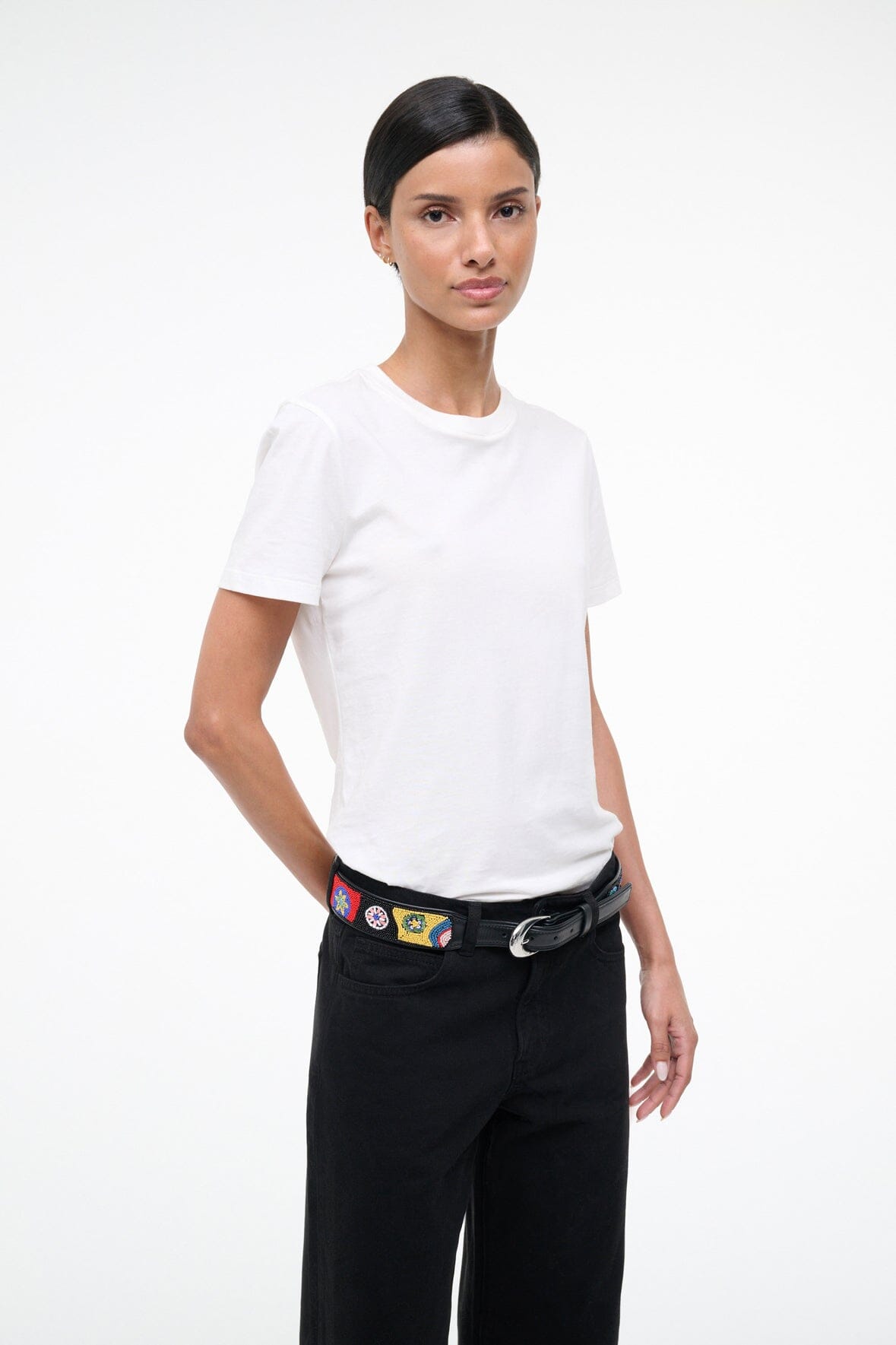 MOON BUCKLE BELT | BEADED MILLEFIORE