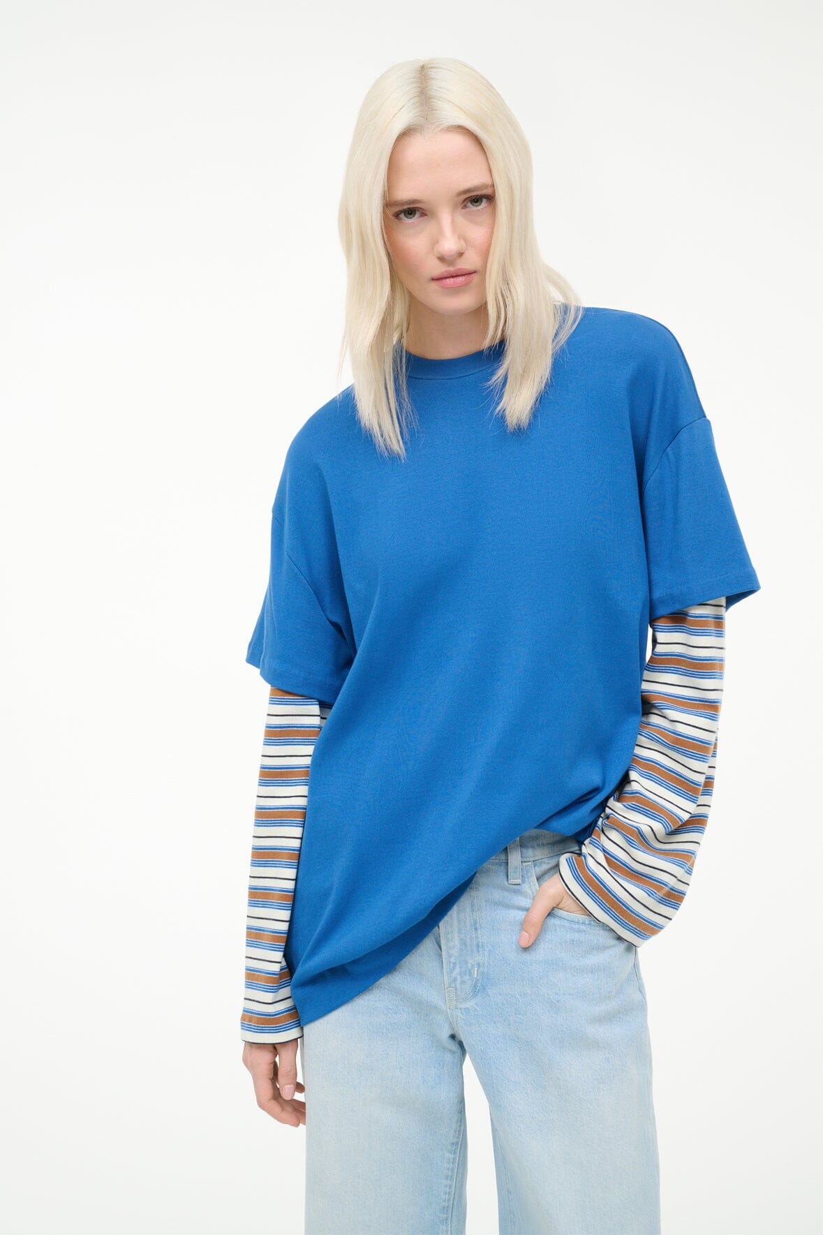 WILLIAM TEE | BLUE MOJAVE STRIPE