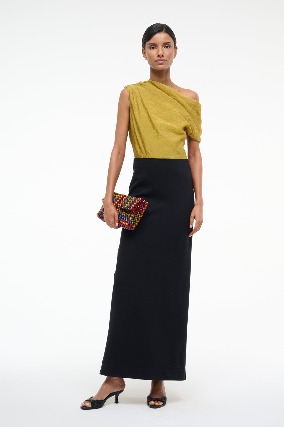 TOPAZ DRESS | CHARTREUSE BLACK