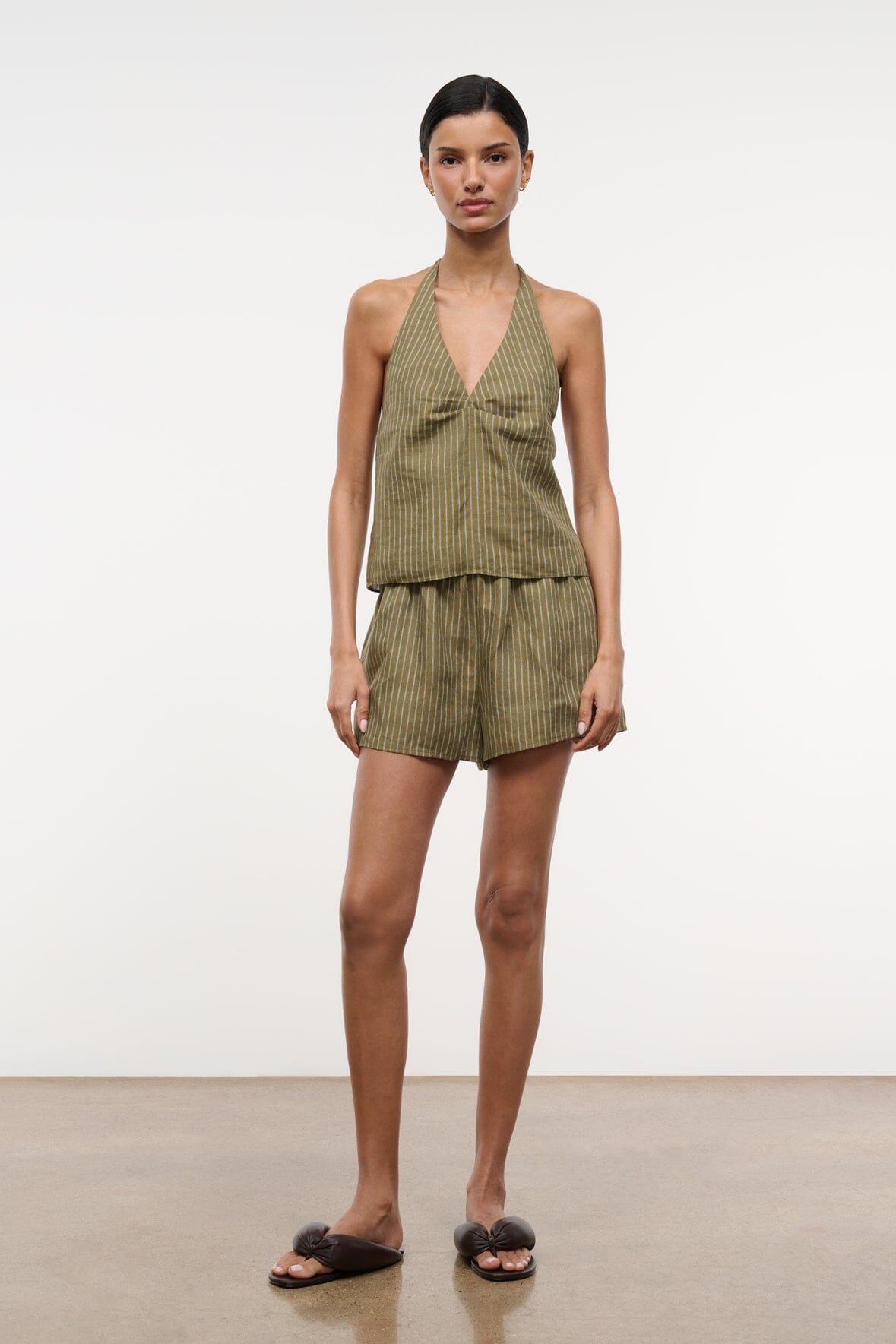 PADDLE LINEN SHORT | PORTO STRIPE