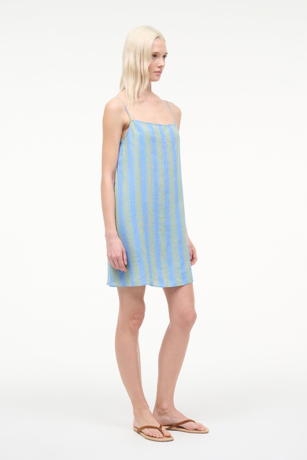 LAURA LINEN MINI DRESS | SEAPORT STRIPE