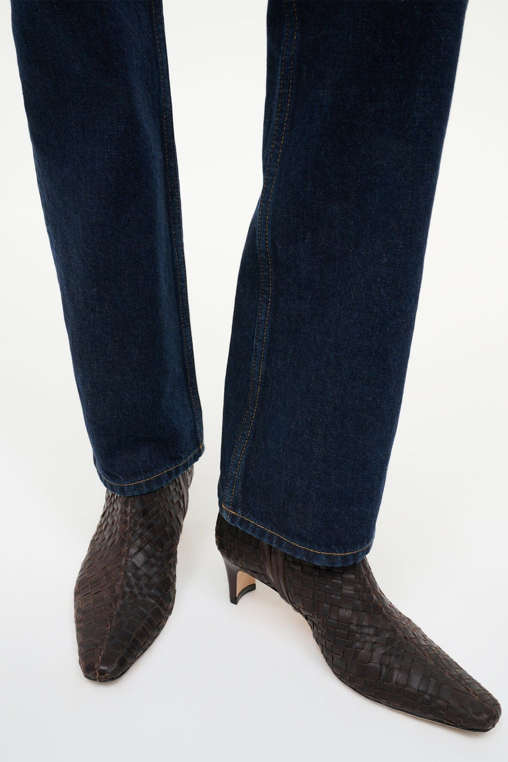 WALLY ANKLE BOOT | ESPRESSO WOVEN LEATHER