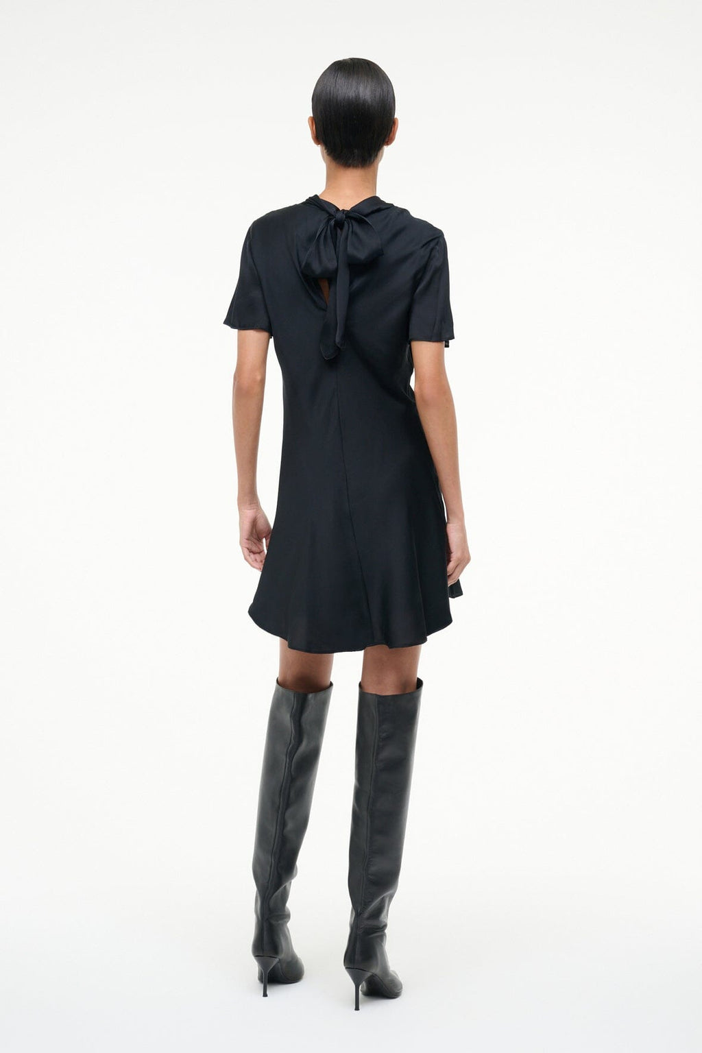 IRIS SILK DRESS | BLACK
