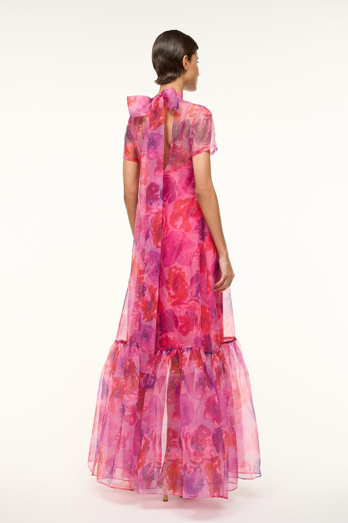 CALLUNA DRESS | MAGENTA PAINTED FLORAL