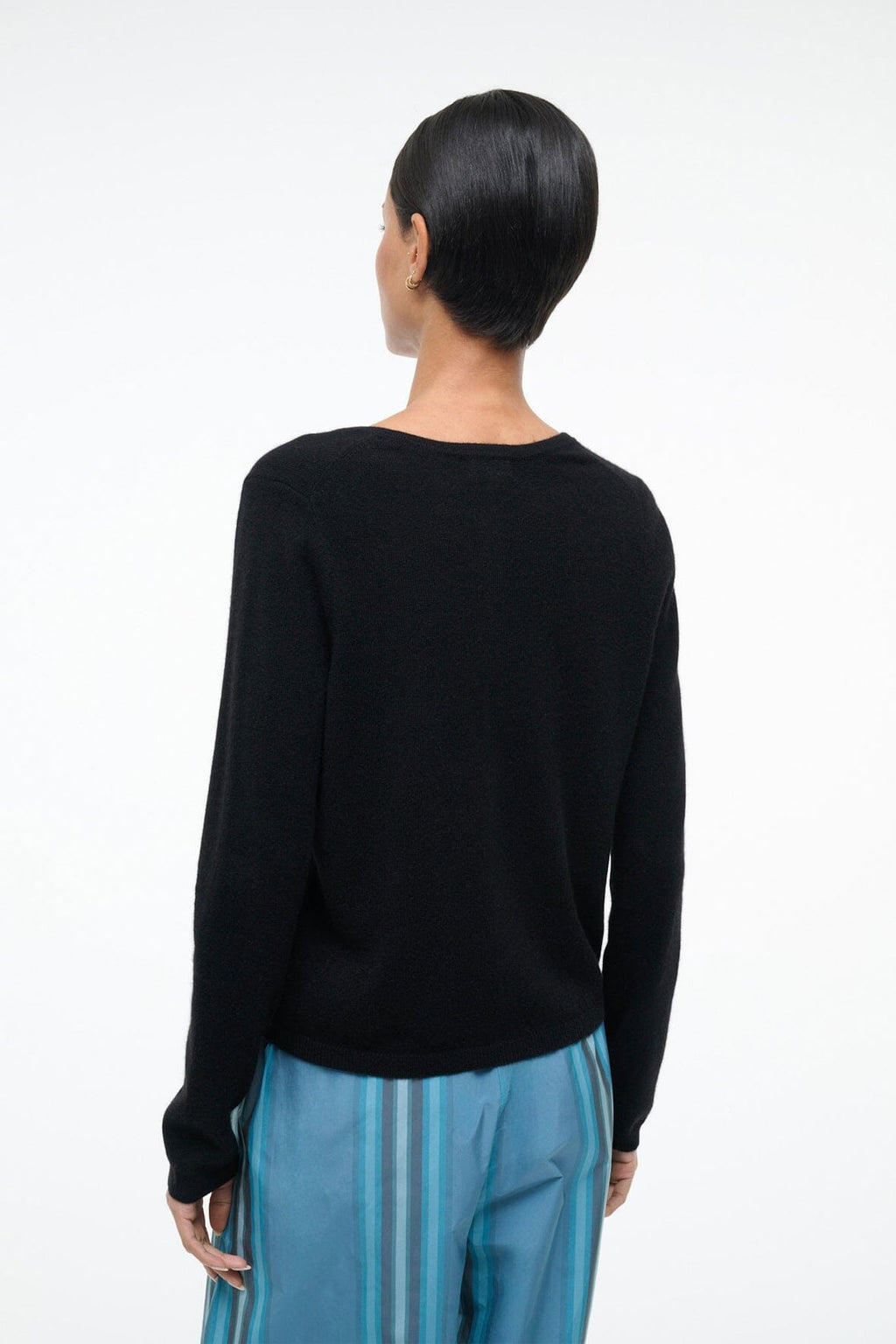 MIDNIGHT CASHMERE CARDIGAN | BLACK PATCHWORK