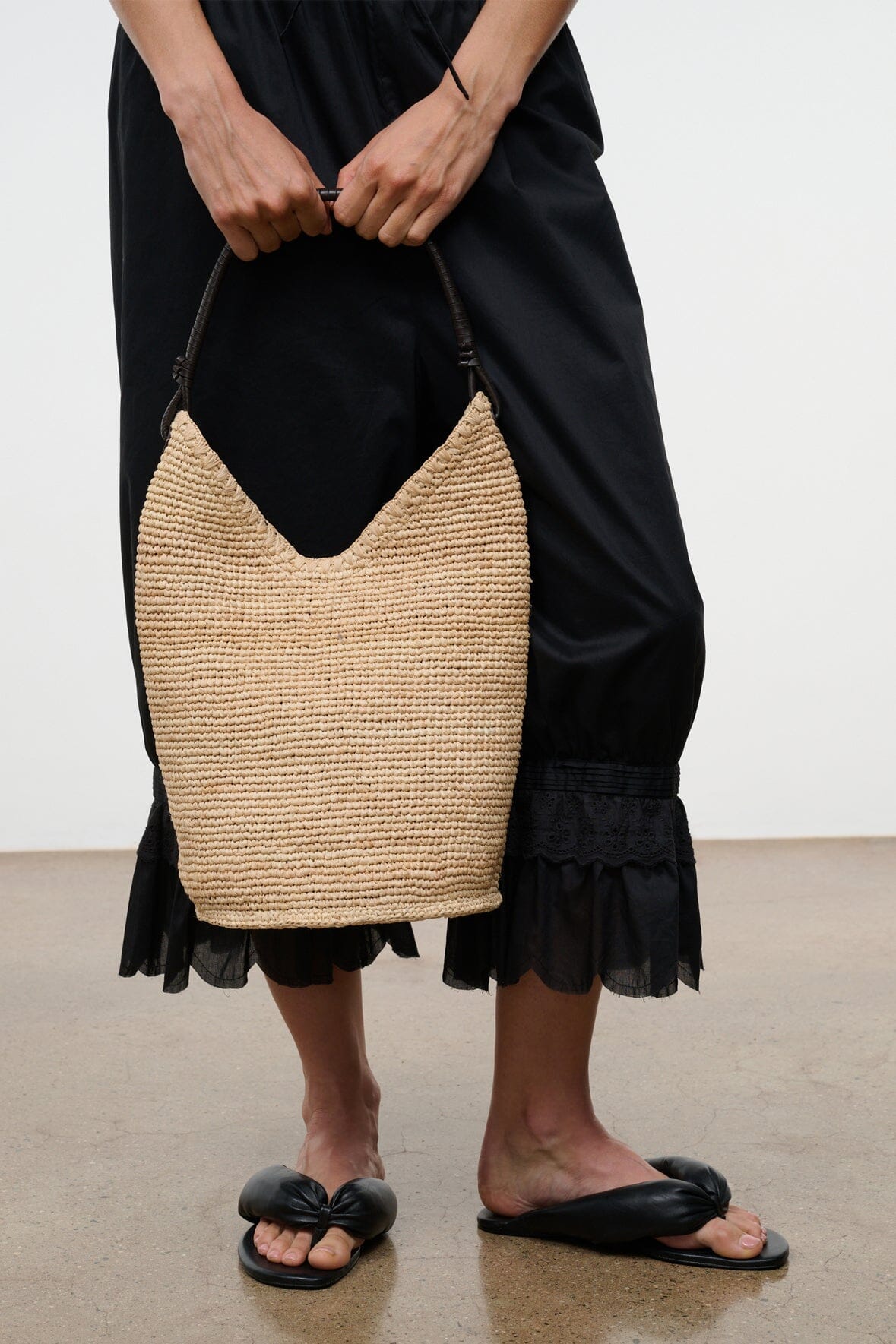 LANI LARGE RAFFIA BUCKET BAG | NATURAL