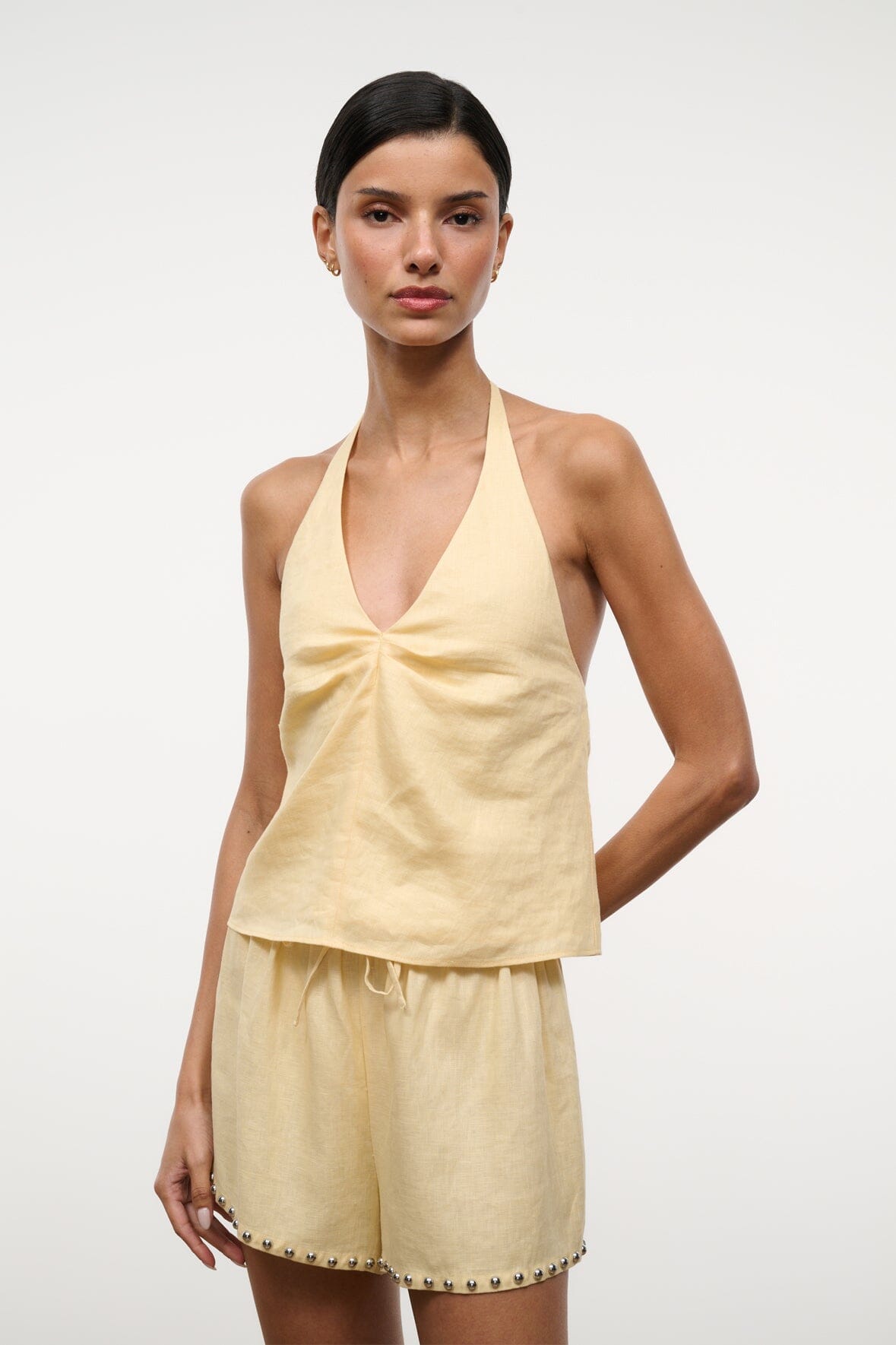 CORSO LINEN TOP | BUTTER