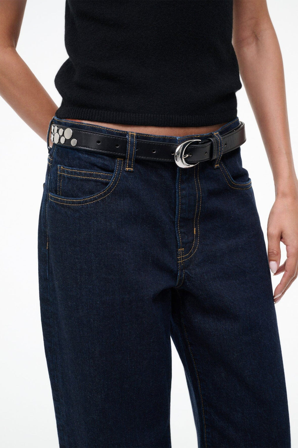 MOON BUCKLE BELT | RIVETS