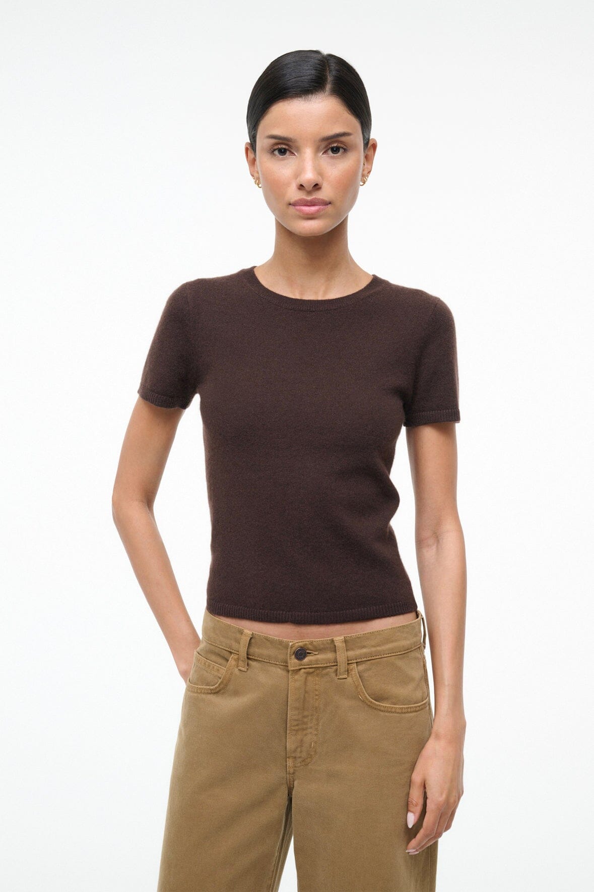 EASY CASHMERE TEE | DARK CHOCOLATE