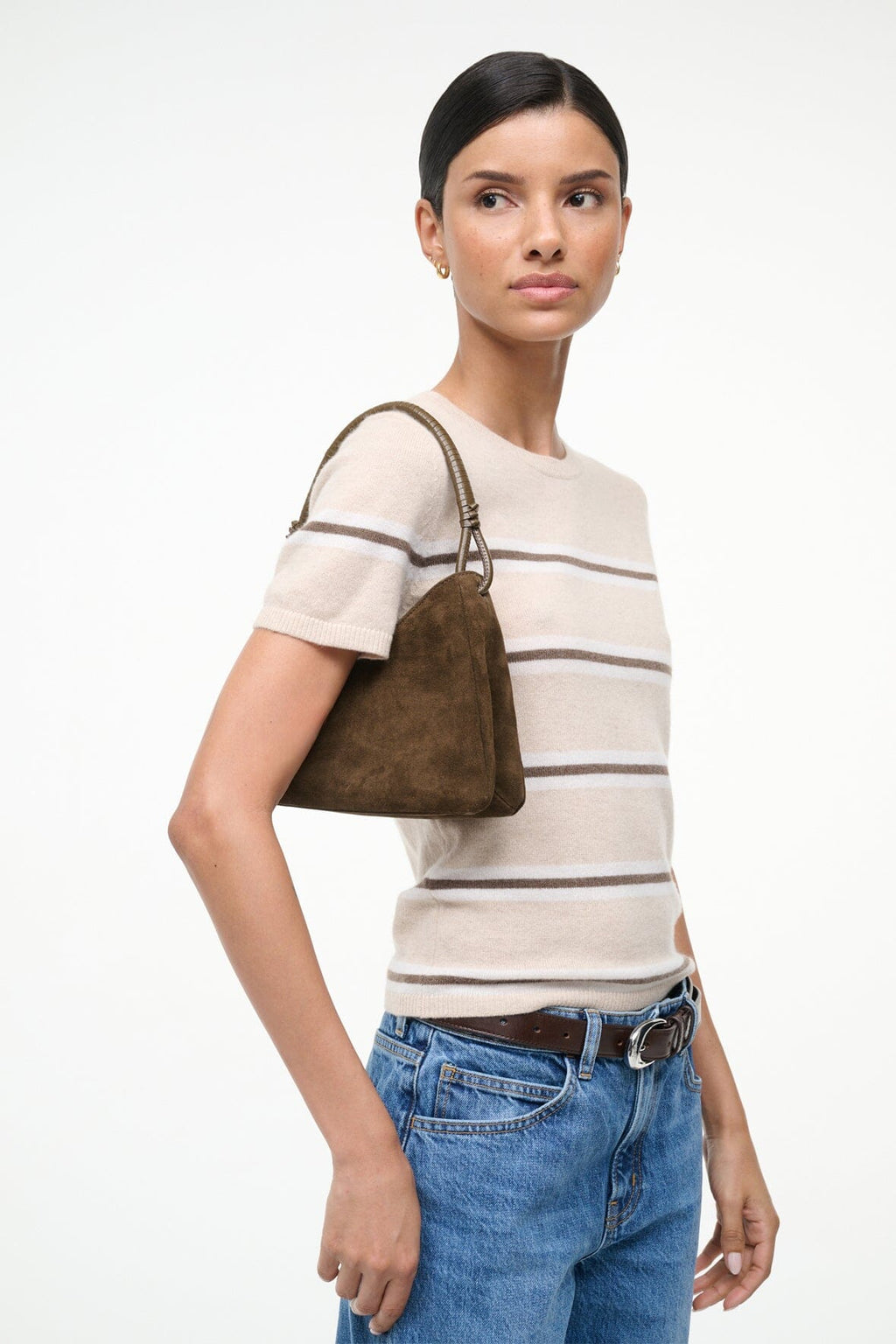 VALERIE SHOULDER BAG | TRUFFLE SUEDE