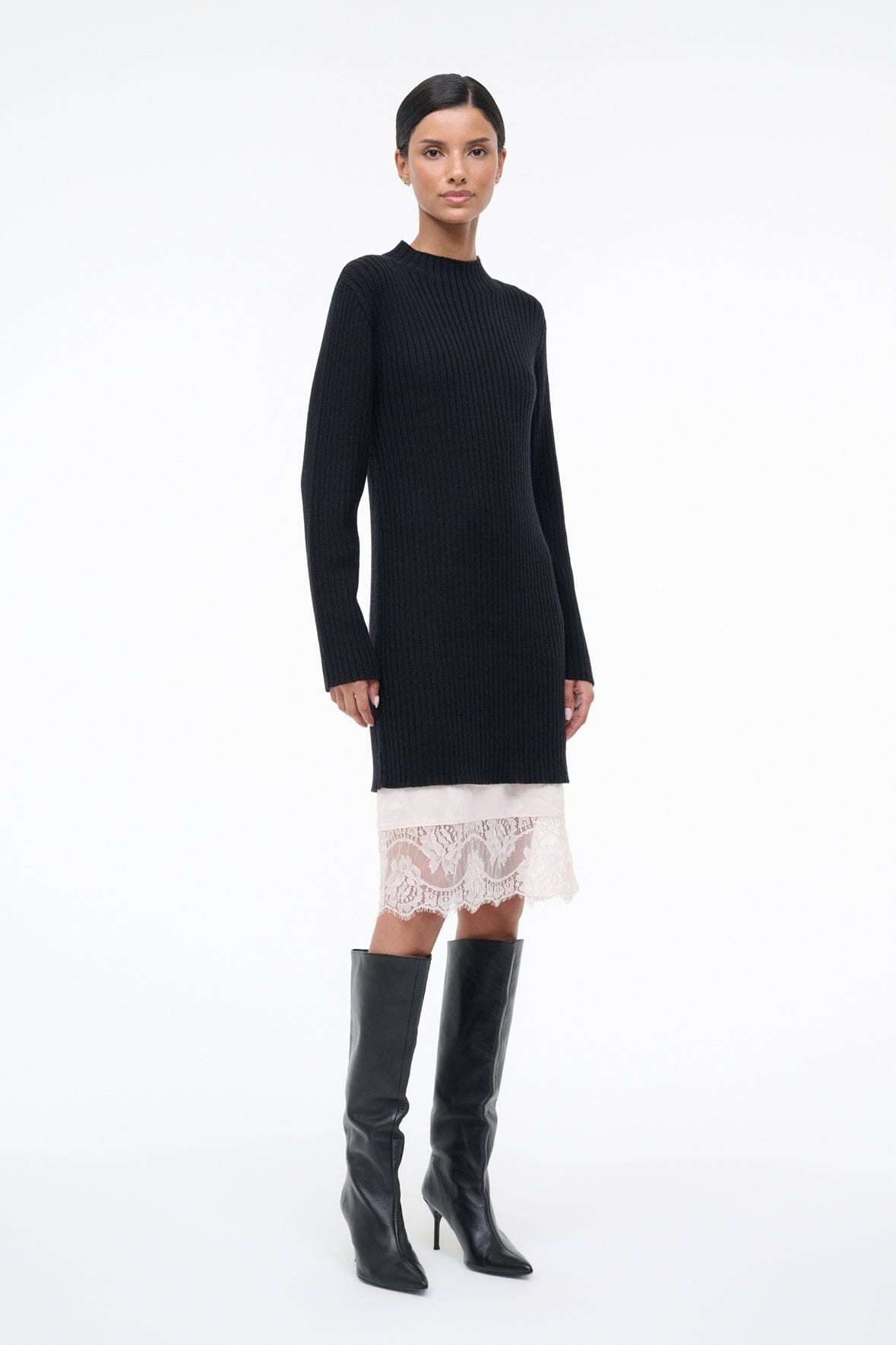 WILLOW SWEATER DRESS | BLACK