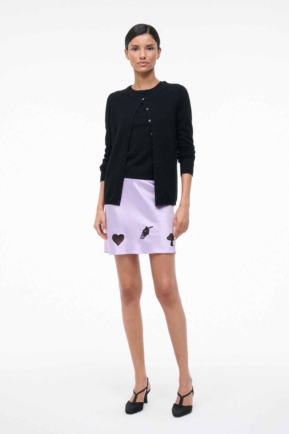 KIN SILK MINI SKIRT | WISTERIA