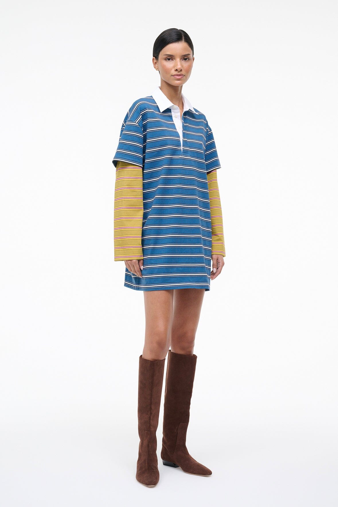 IVAR DRESS | CHARTREUSE STRIPE NAUTIC STRIPE