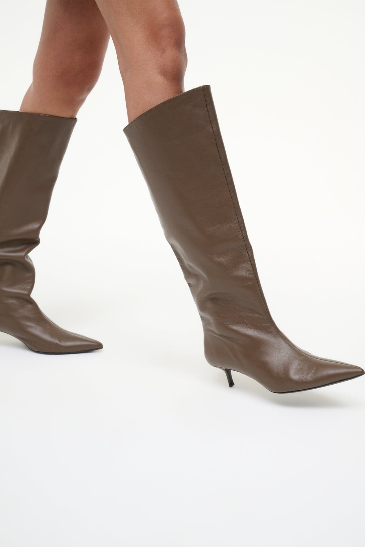 SEBASTIAN KITTEN HEEL BOOT | TRUFFLE