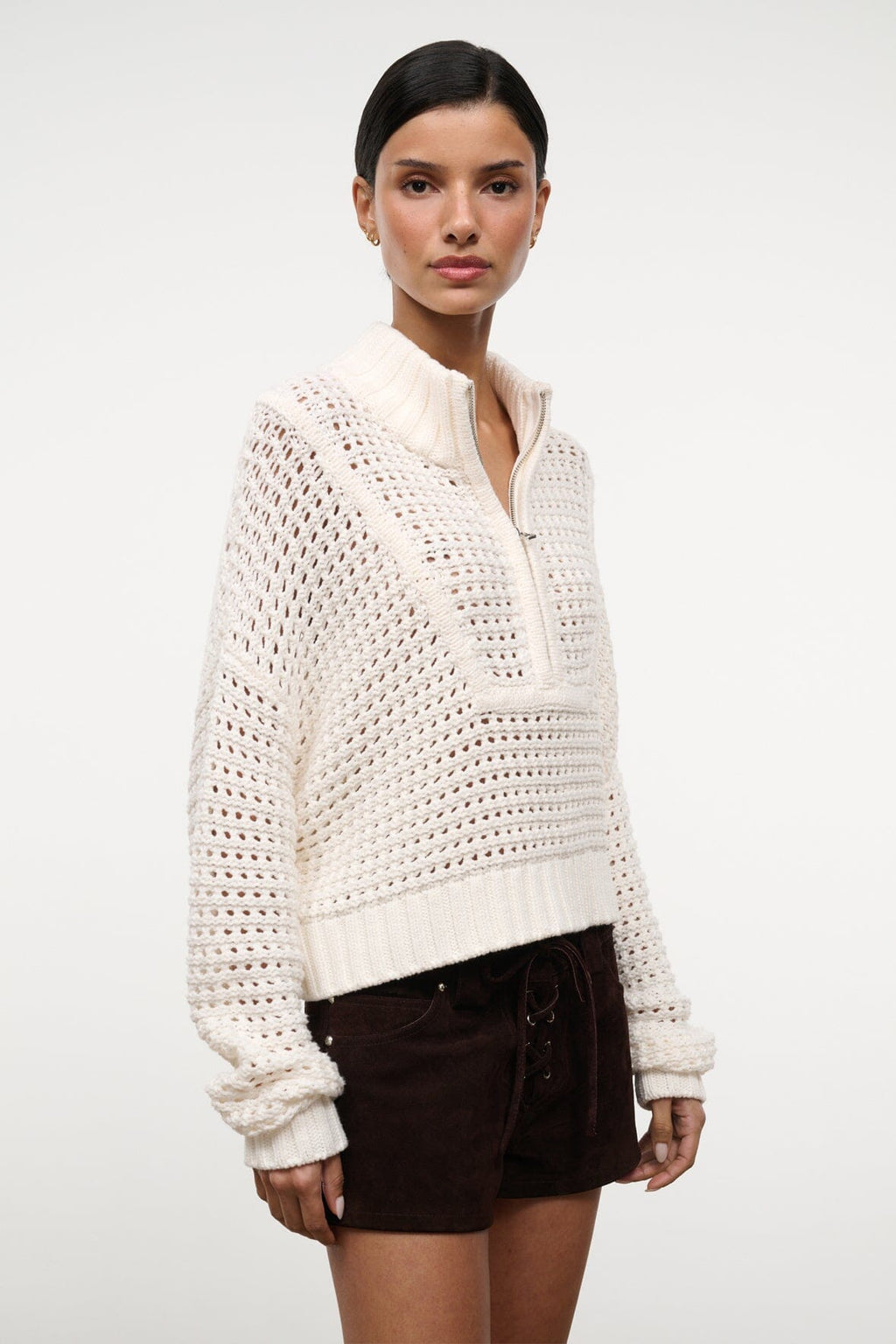 CROPPED HAMPTON SWEATER | IVORY