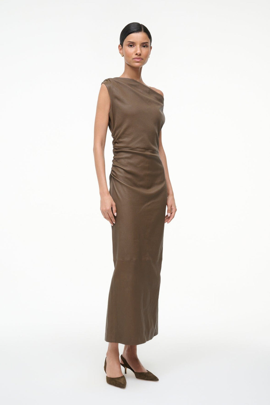 PHARE LEATHER DRESS | TRUFFLE