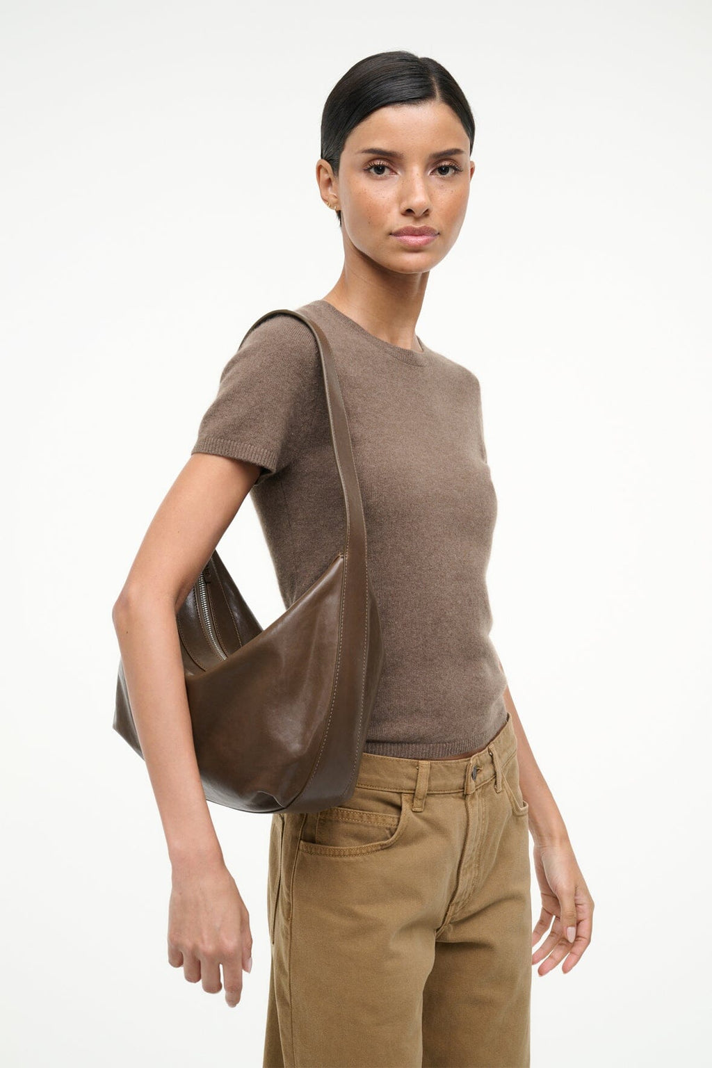 LARGE DEMY SHOULDER BAG | TRUFFLE
