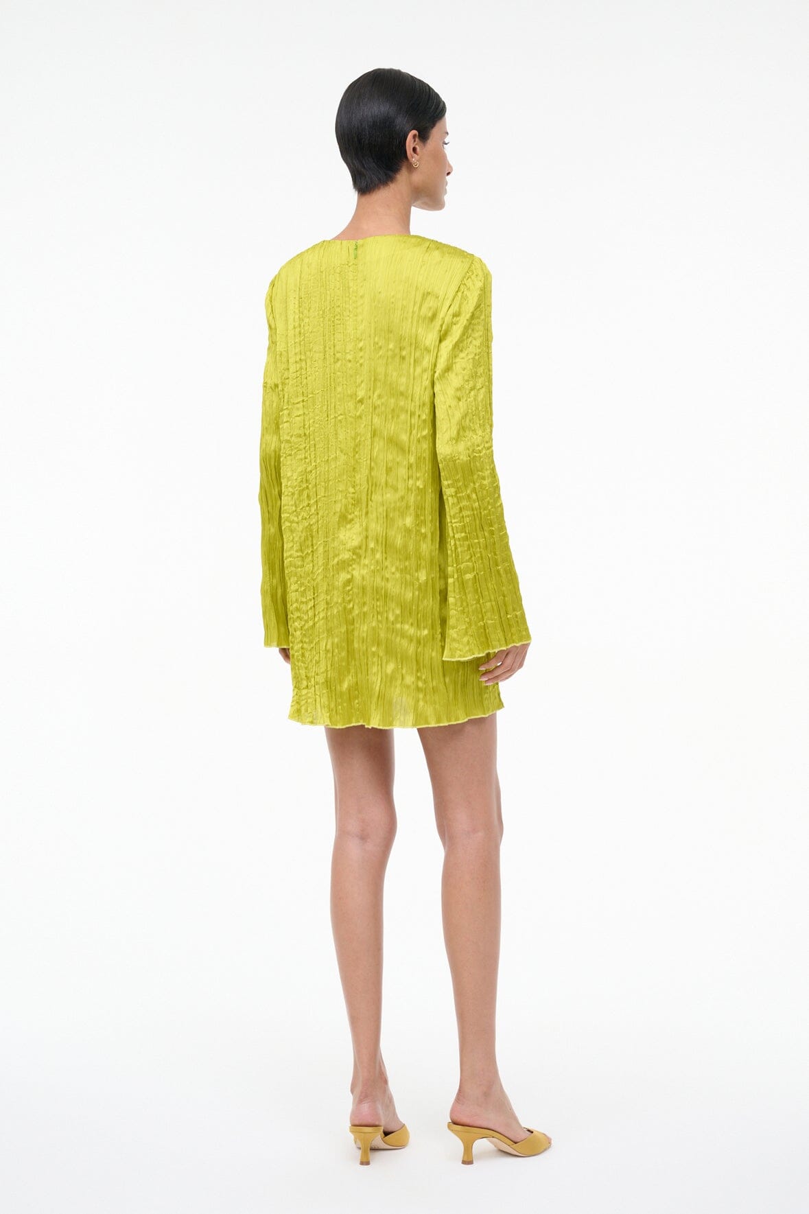KONA DRESS | CHARTREUSE PLISSE