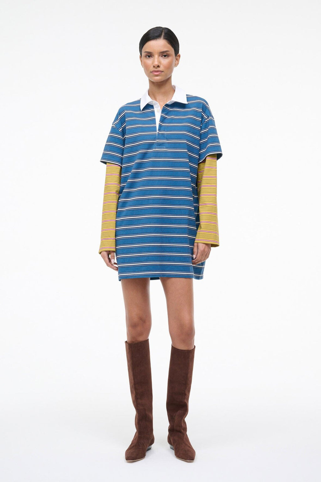 IVAR DRESS | CHARTREUSE STRIPE NAUTIC STRIPE