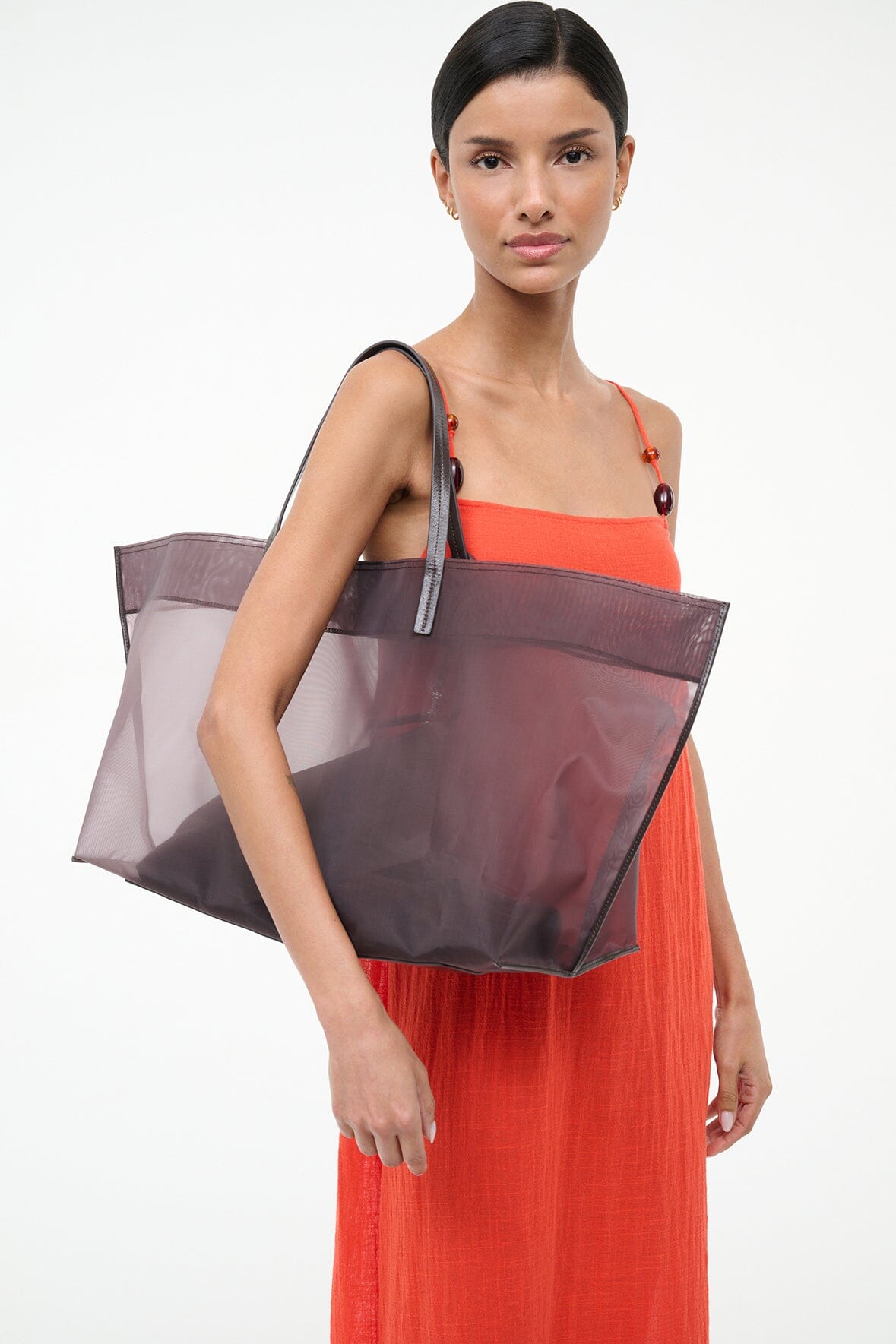 CHRISTOS LARGE MESH TOTE | ESPRESSO
