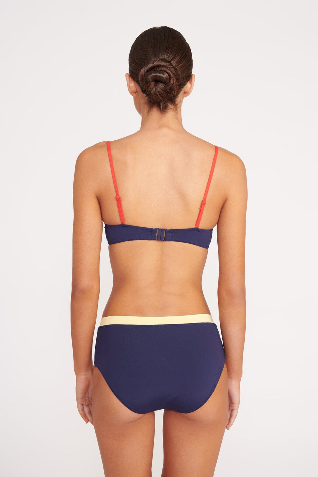 DEVON HIGH RISE BIKINI BOTTOM | NAVY COLORBLOCK