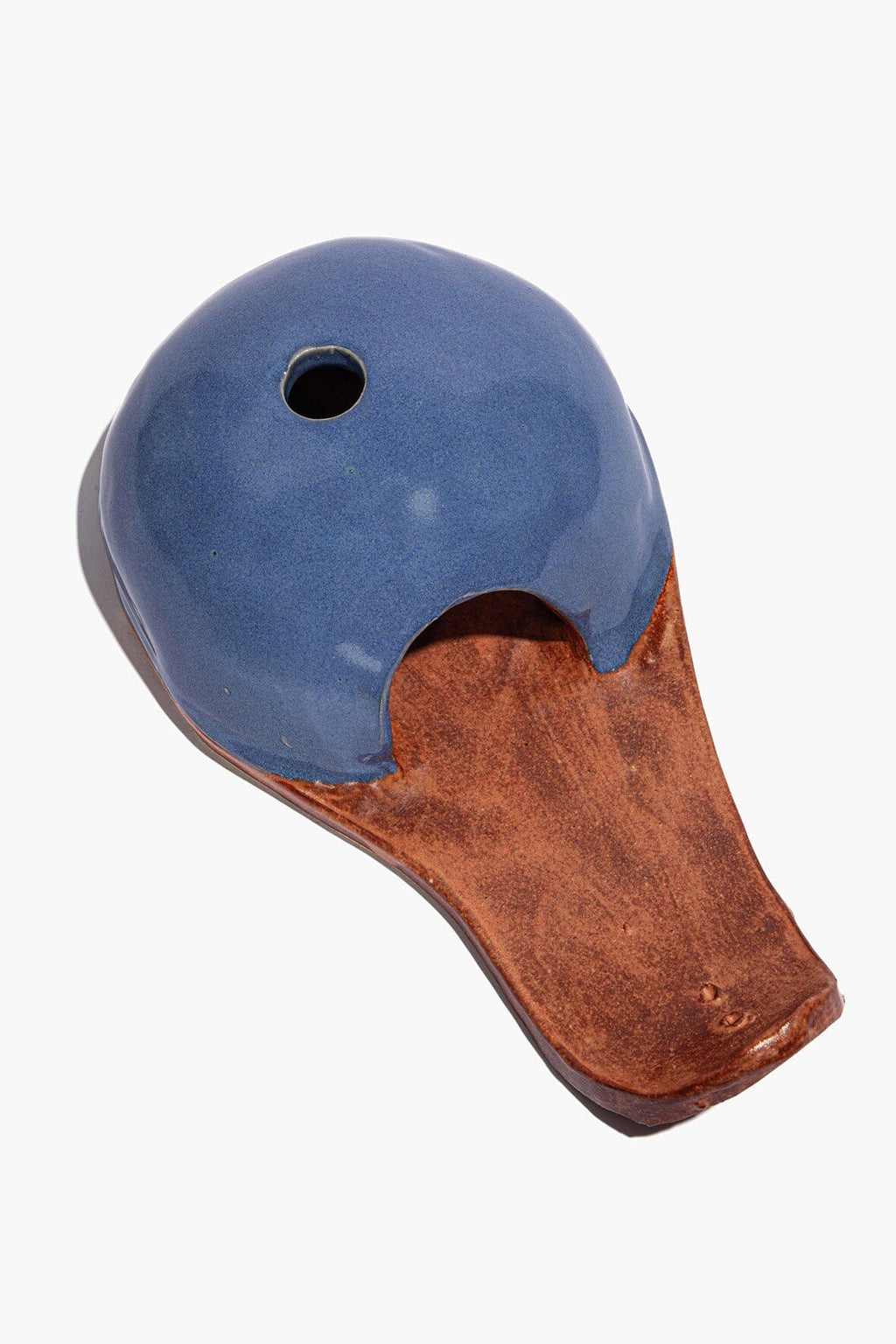 HUT INCENSE HOLDER | BLUE BURNT ORANGE GLAZE