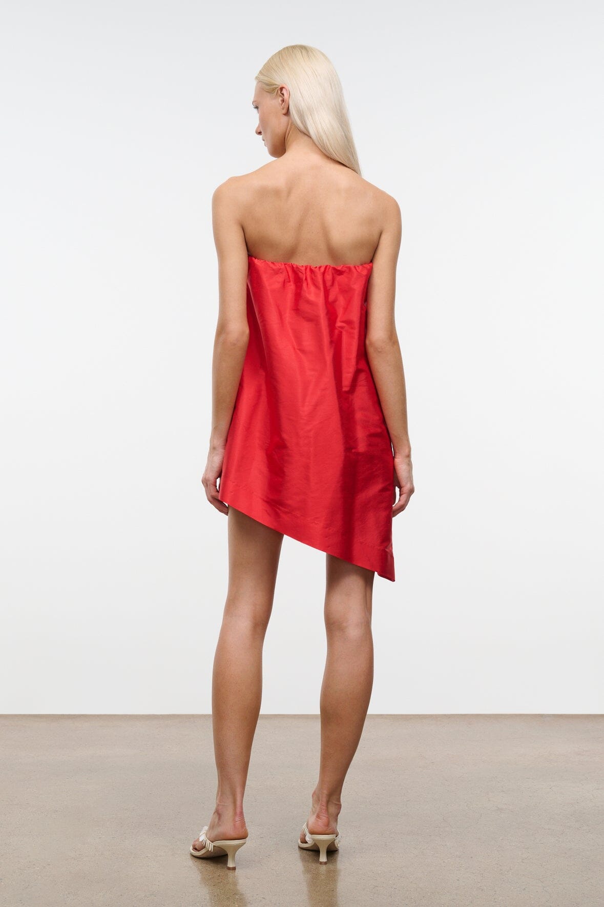 GEORGIA CONVERTIBLE SILK DUPIONI TOP | RED ROSE