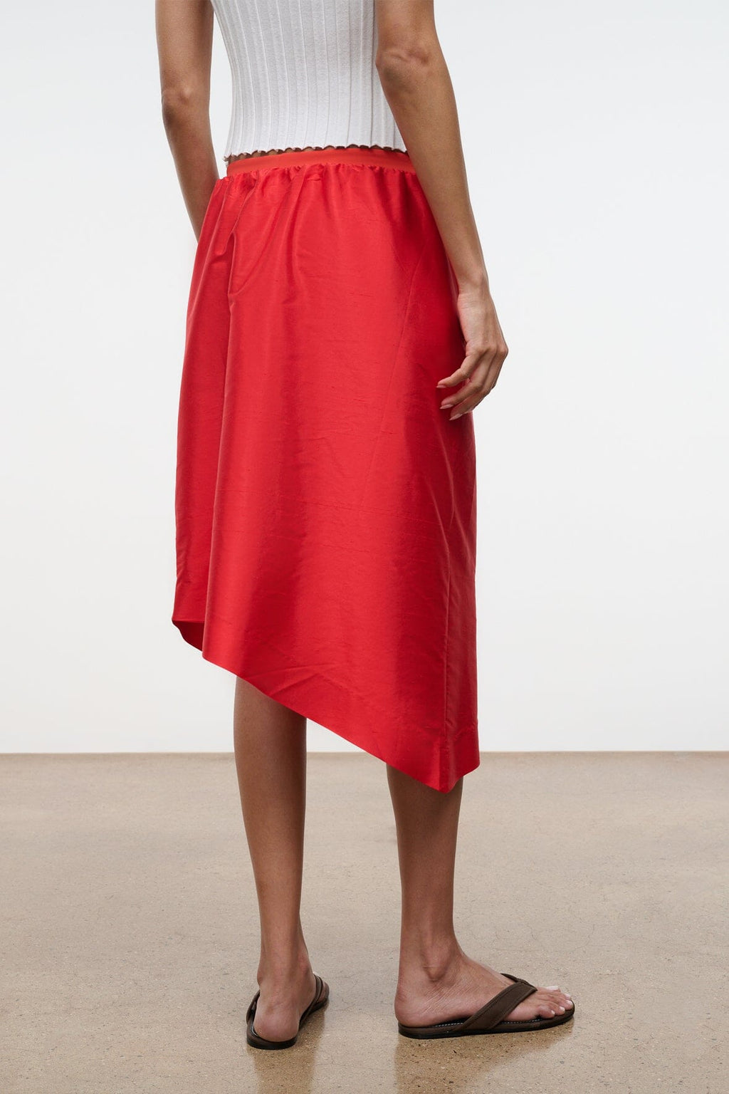 GEORGIA CONVERTIBLE SILK DUPIONI TOP | RED ROSE