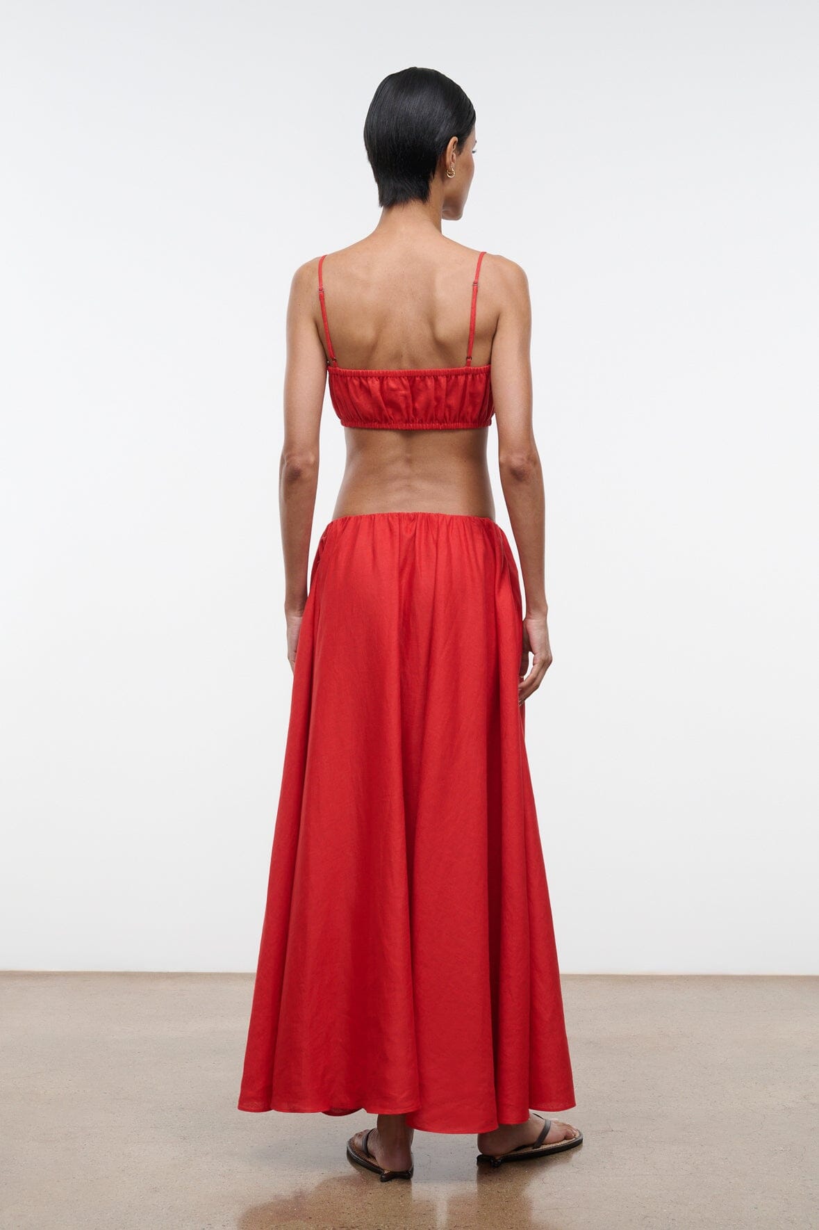 FIORE LINEN TOP | TOMATO