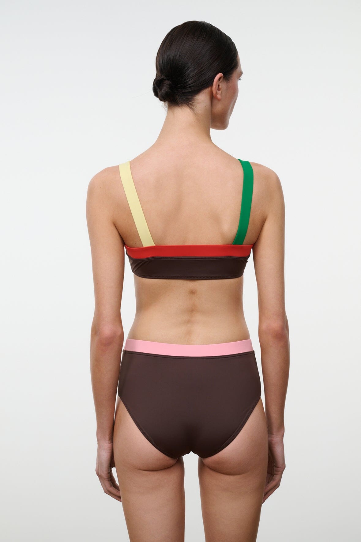DEVON HIGH RISE BIKINI BOTTOM | DARK CHOCOLATE MULTI