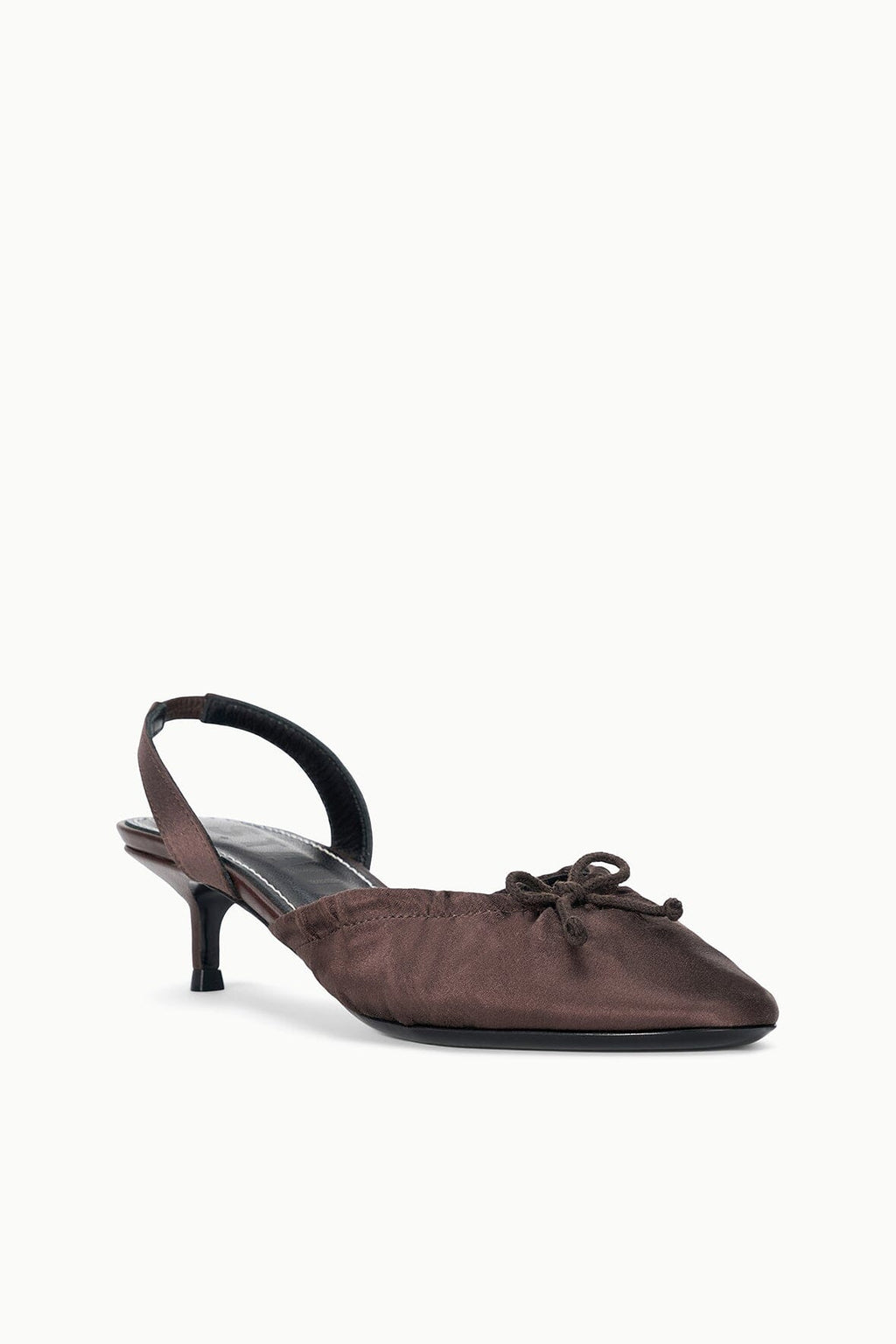 ALBA BALLET SLINGBACK | ESPRESSO SATIN