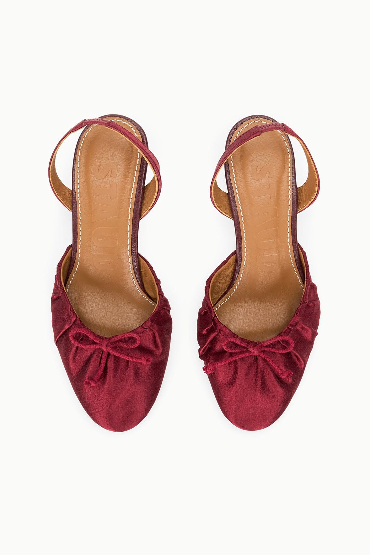 ALBA BALLET SLINGBACK | OXBLOOD SATIN