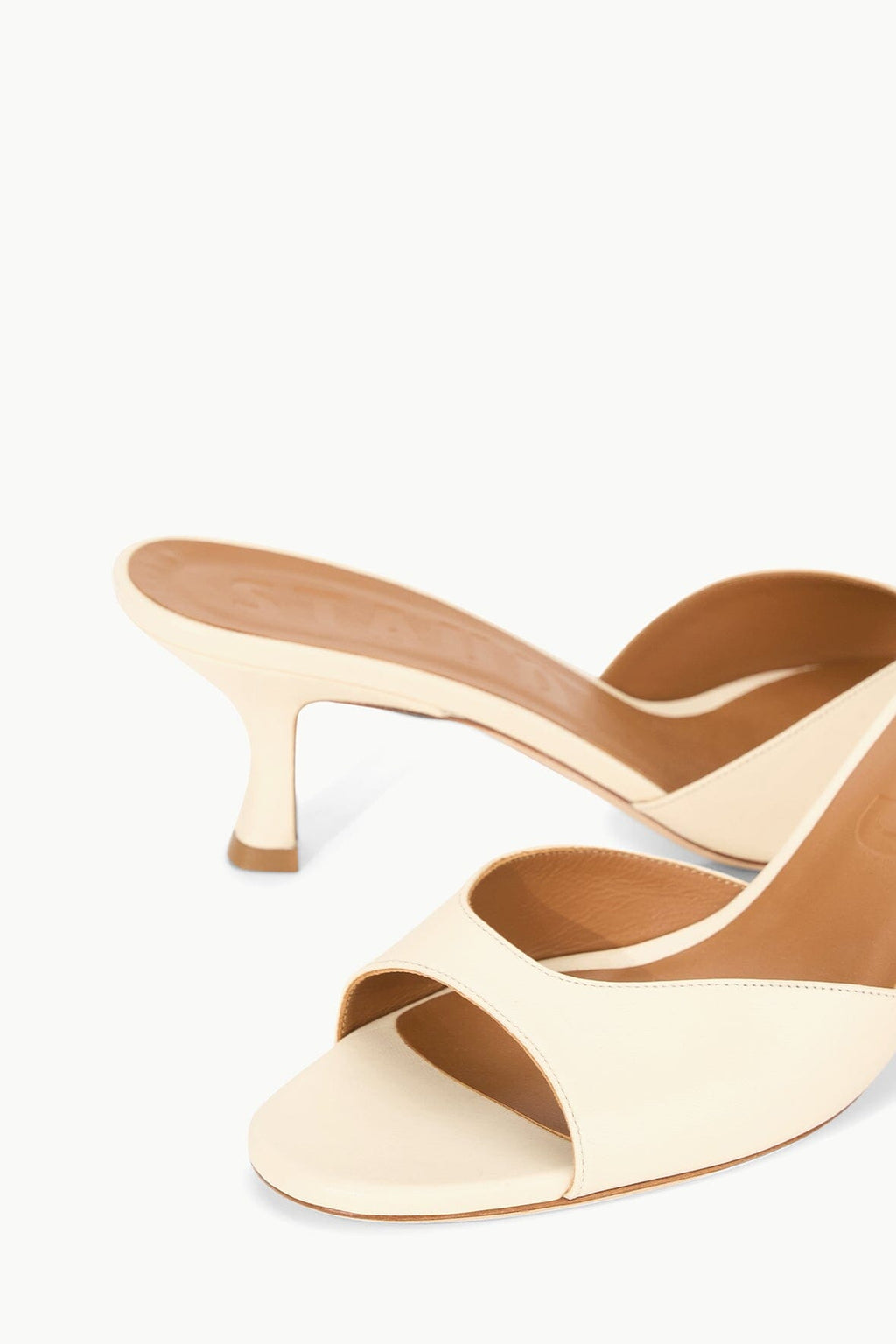 BRIGITTE LEATHER MULE | CREAM