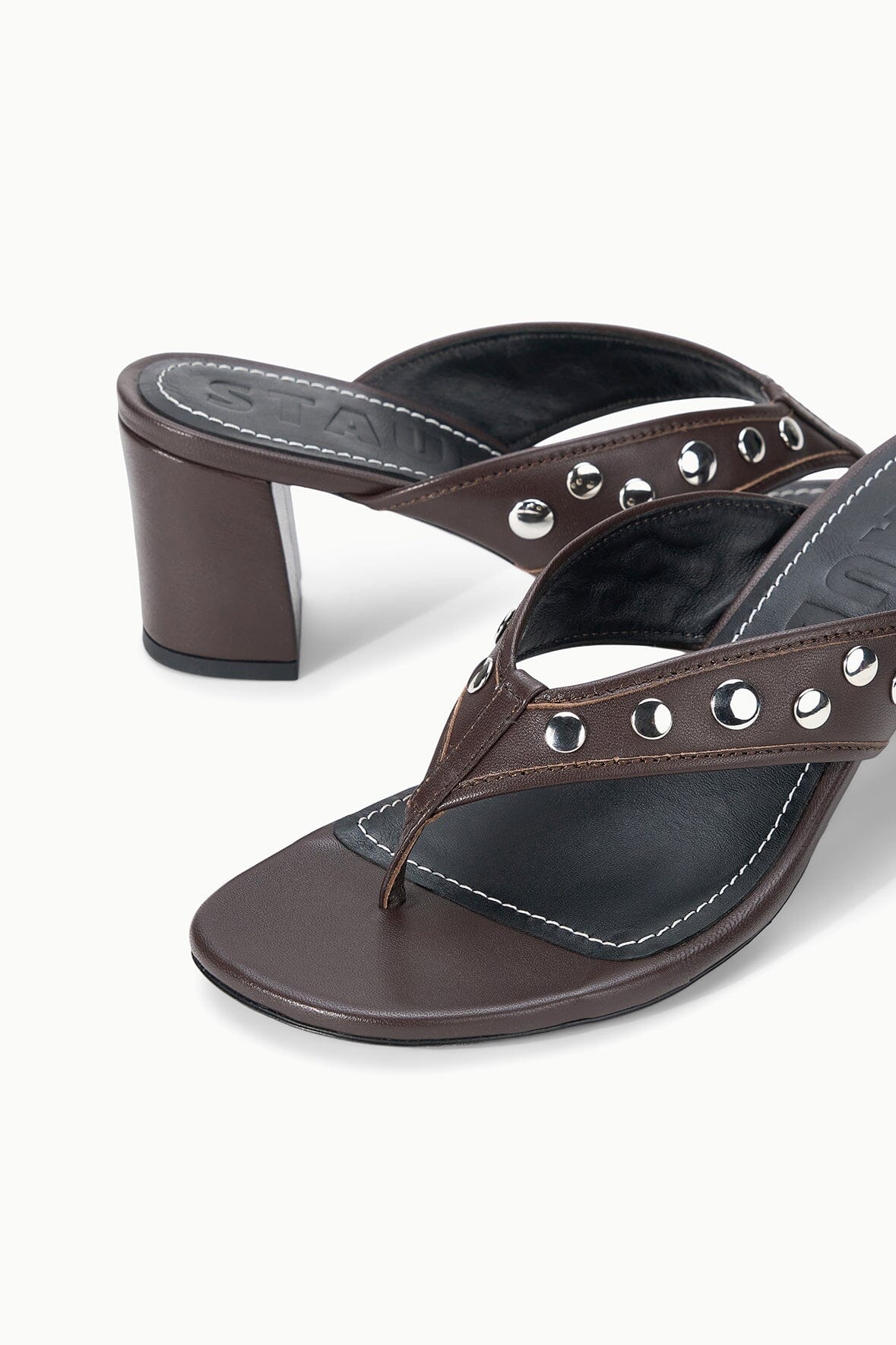 NOVA THONG HEEL | ESPRESSO STUDS