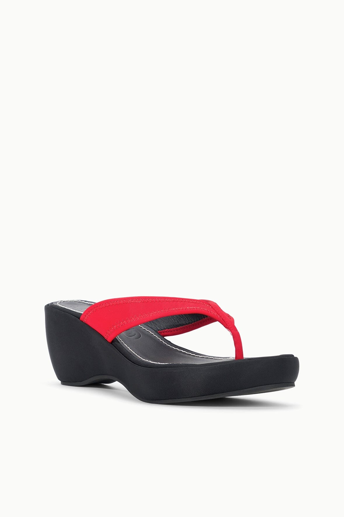 REMY THONG WEDGE | BLACK RED