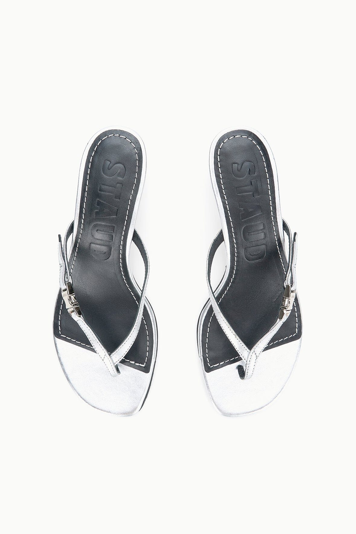 FLYNN KITTEN HEEL | SILVER